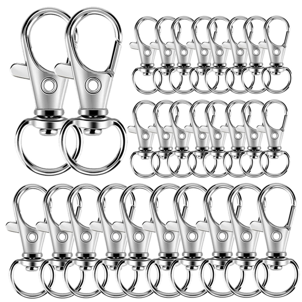 Jewelry Making Chain - 25-200 szt. Metalowe karabińczyki obrotowe z