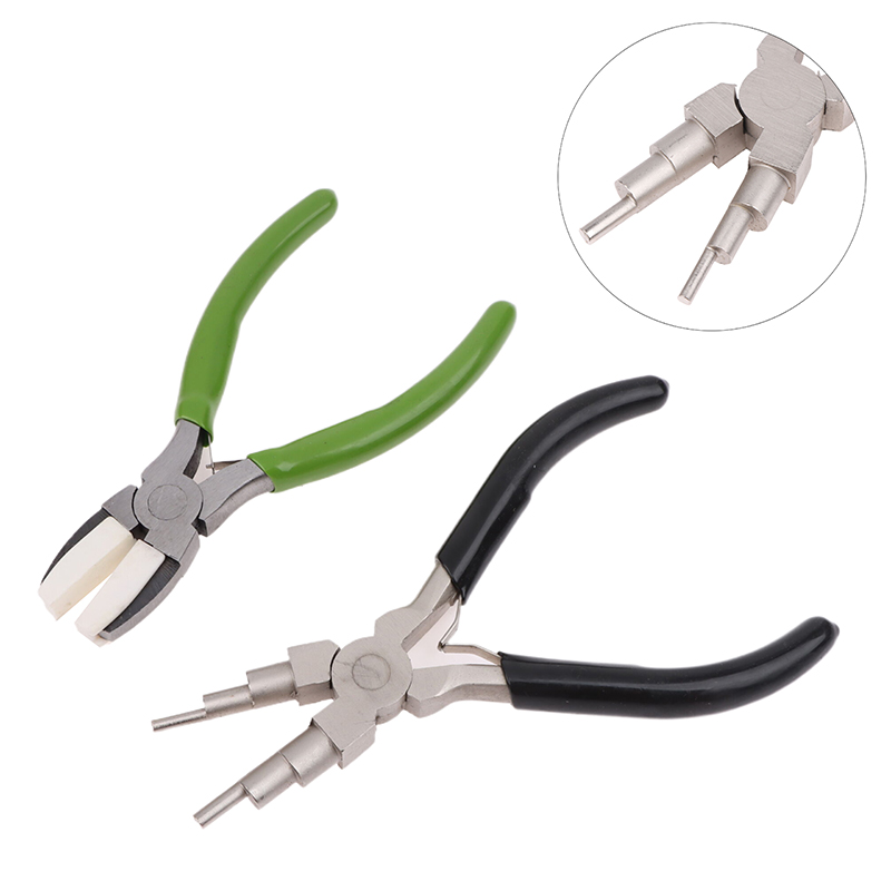 Jewelry Making Loop Pliers - Zielone płaskie szczypce z wydłużonymi szczękami,