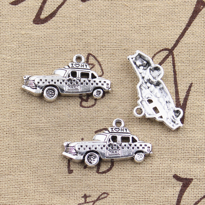 Jewelry Making York - 8 szt. Zawieszki Taksówka Nowojorska 18x32mm