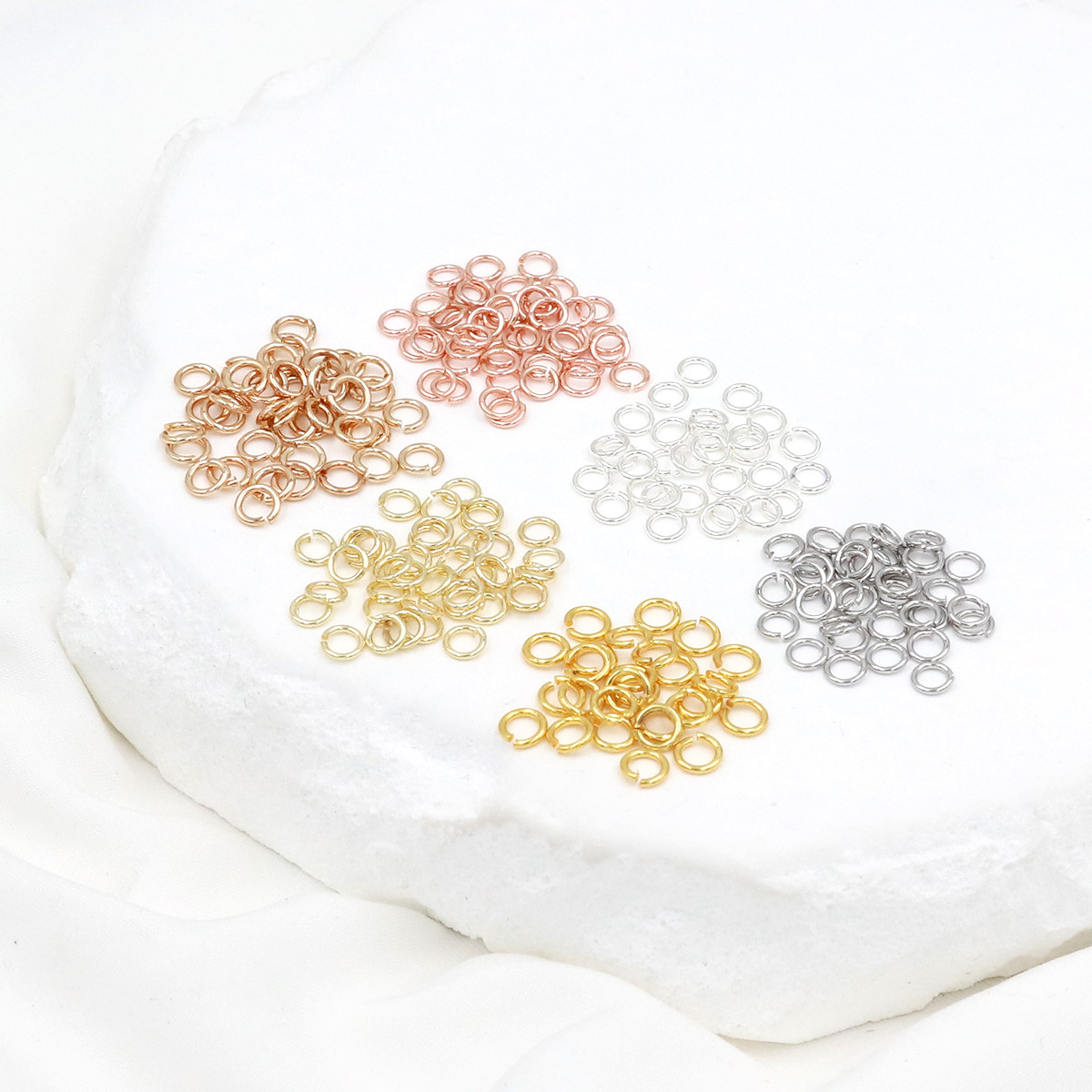 Jewelry Making Jump Rings - Zestaw otwartych pierścieni łączników ze srebra