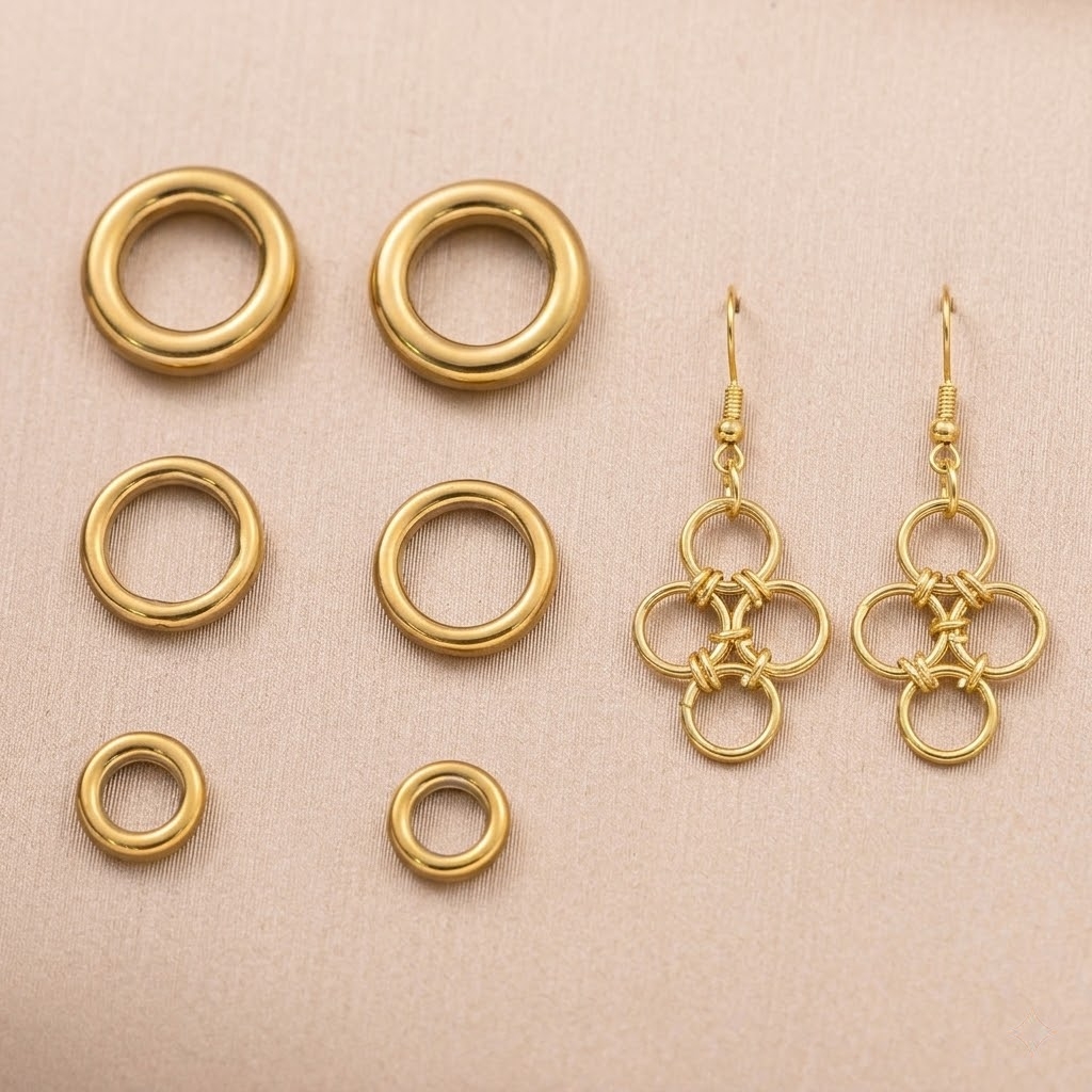 Jewelry Making Jump Rings - 20 szt. Stal Nierdzewna Lutowane Okrągłe