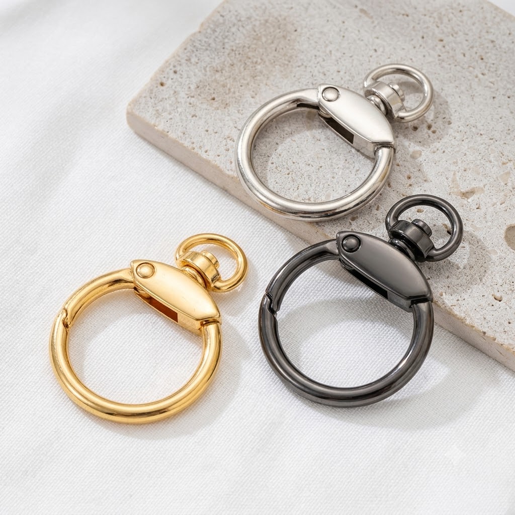Jewelry Making Jump Rings - 5 szt./zestaw Metalowe otwarte karabińczyki sprężynowe