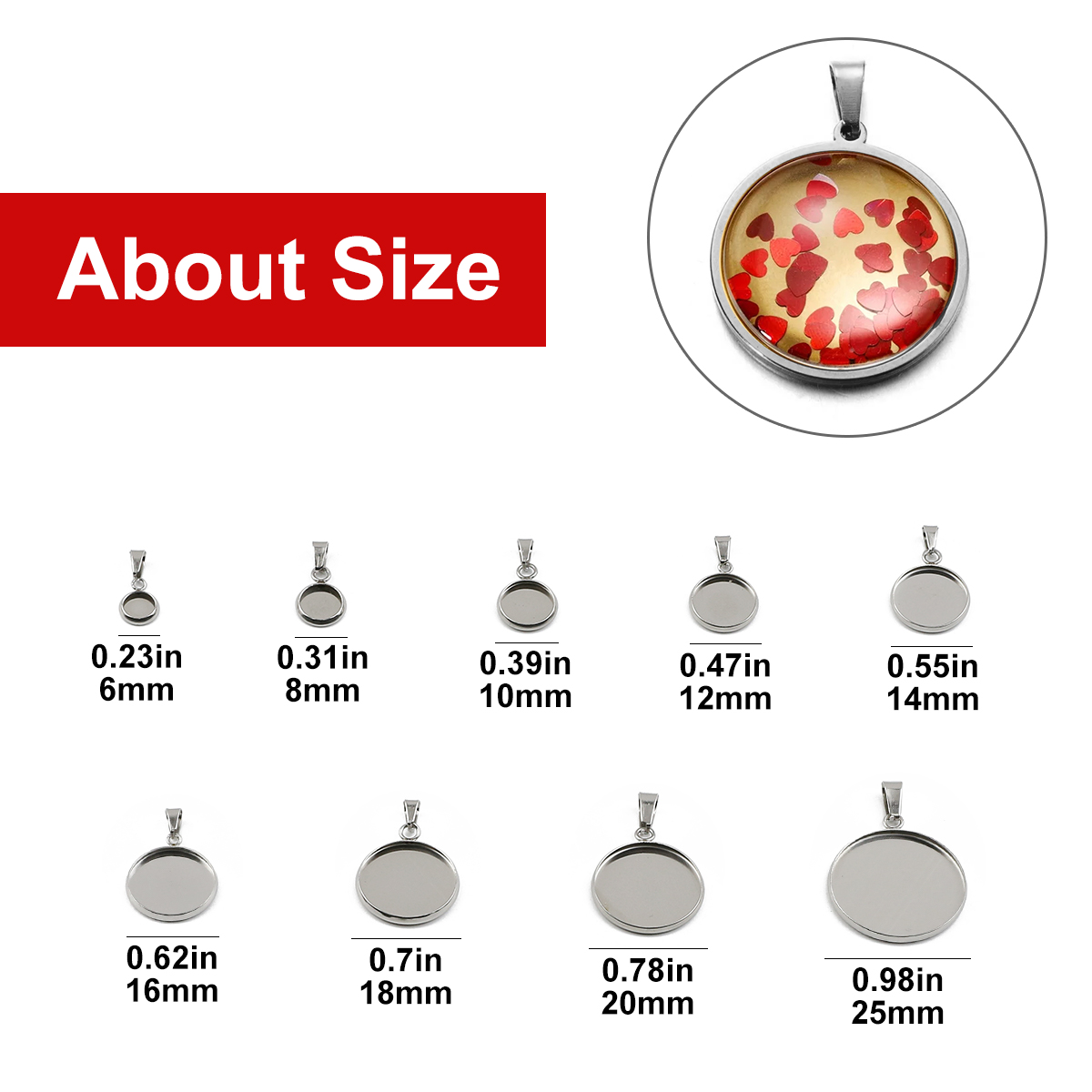 10 szt. Okrągłe bazy ze stali  – Jewelry Making Tray recenzja i cena