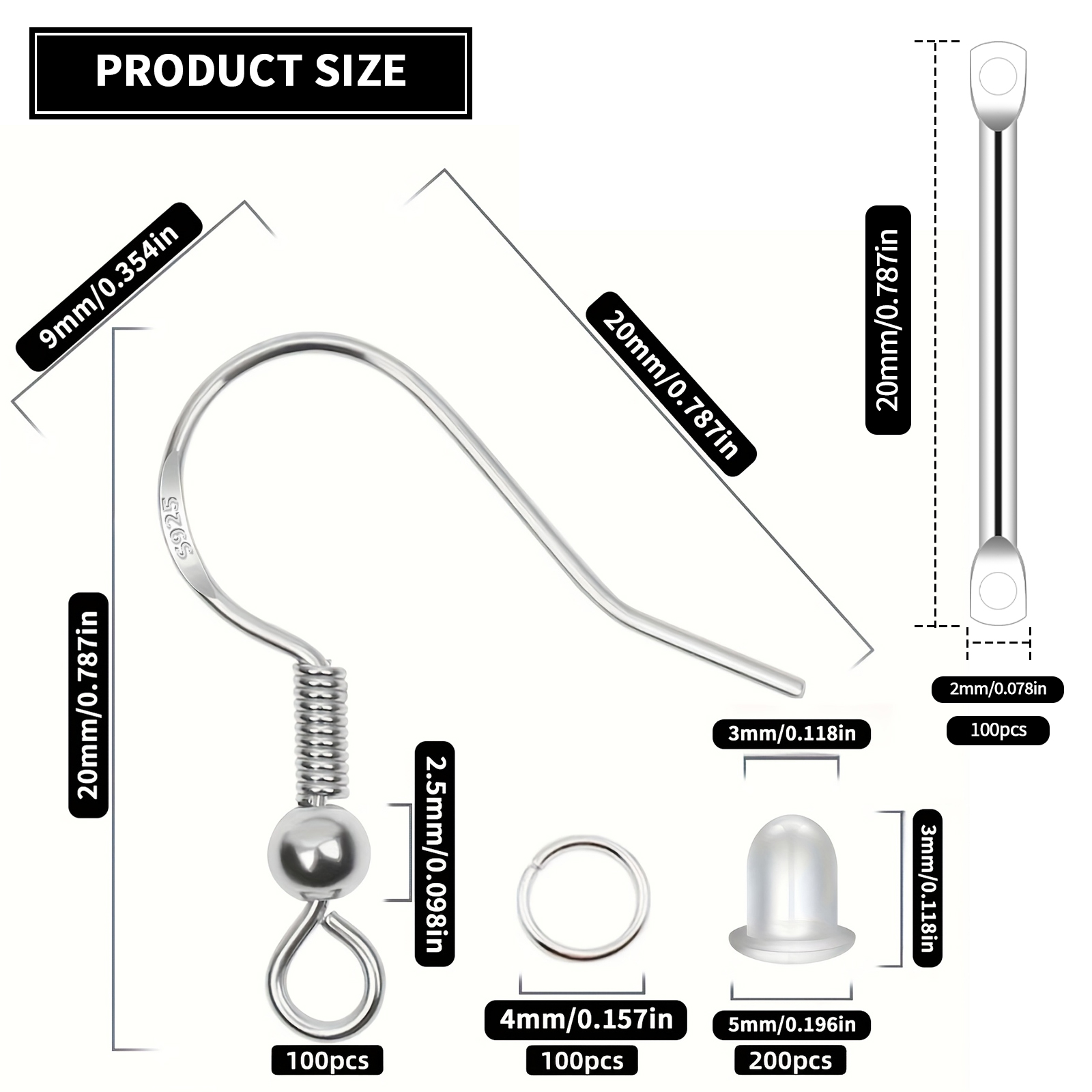 Haczyki do kolczyków ze srebra – Jewelry Making Jump Rings recenzja i cena