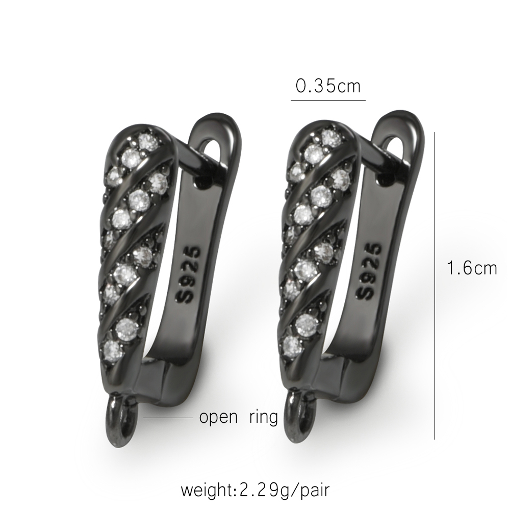 YANASI 1 Para Czarne Mosiężne  – Jewelry Making Earrings recenzja i cena