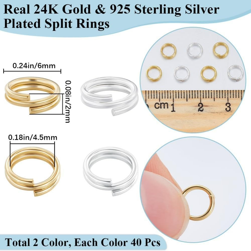 1 pudełko 80 sztuk dzielonego  – Jewelry Making Jump Rings recenzja i cena
