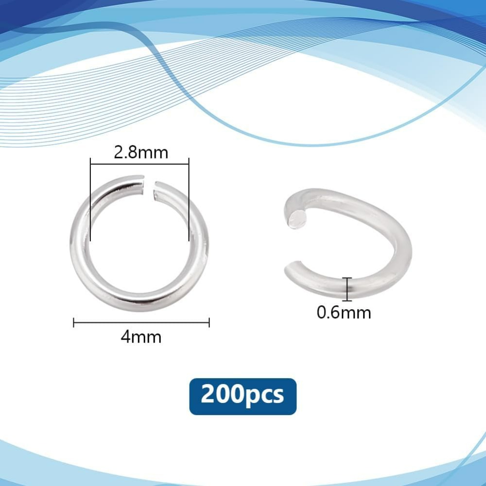 200 sztuk 925 Sterling Silver  – Jewelry Making Jump Rings recenzja i cena