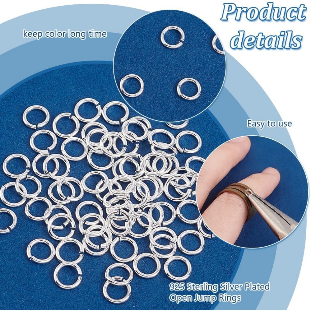 200 sztuk 925 Sterling Silver  – Jewelry Making Jump Rings recenzja i cena